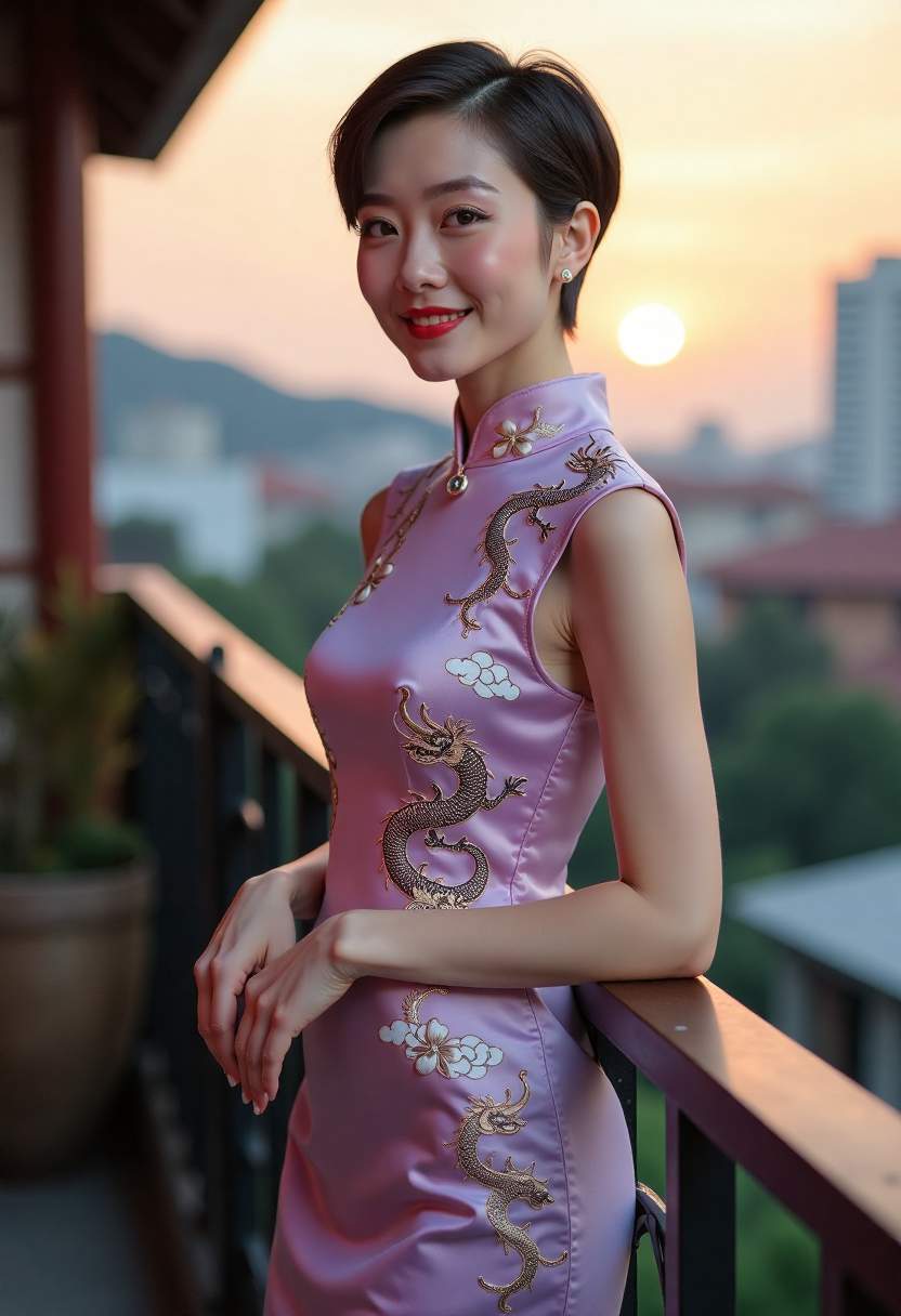 创作者阿果在果园里的近照